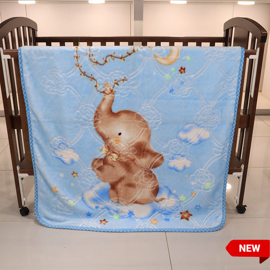 Layered Double Sided Cloud Blanket elephant