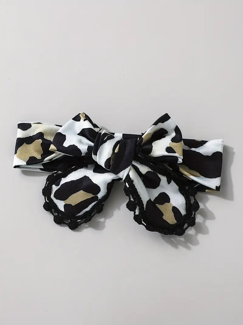 Leopard Print onesie with Black spots Romper