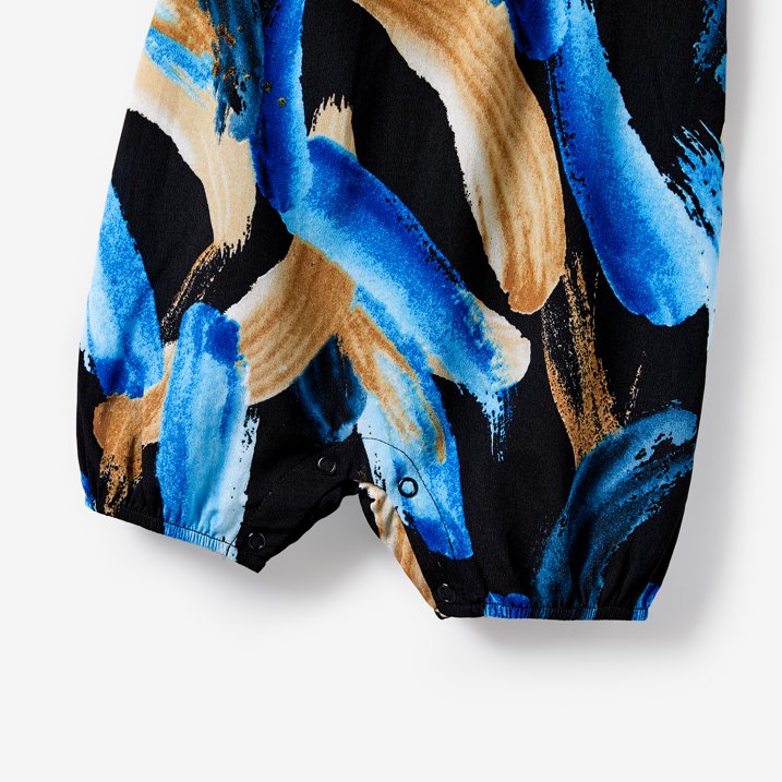 Girl  Leaf Print Cute Romper