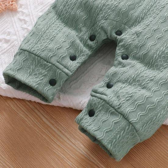 Mama's Boy Waffle Texture Hooded Jumpsuit