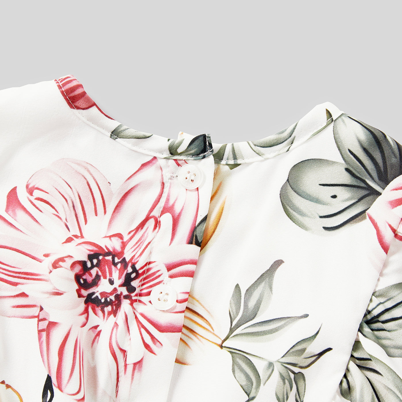 Cute Solid & Floral-print  Romper