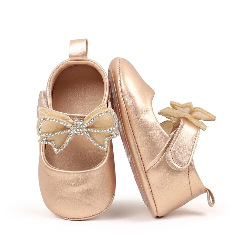 Adorable Baby Shoes with Sparkly Butterfly Soft and Comfortable -H