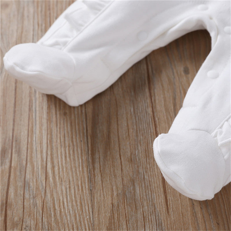 Princess Baby Girl Footies Jumpsuit Long Sleeve