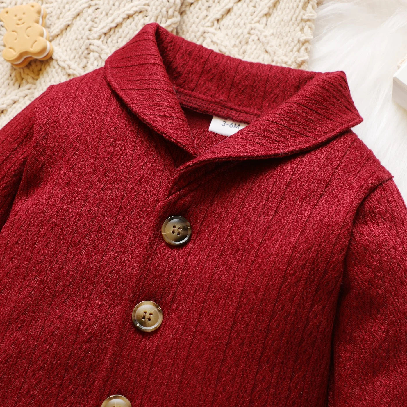 winter Solid Lapel Button Down Long-sleeve Outwear