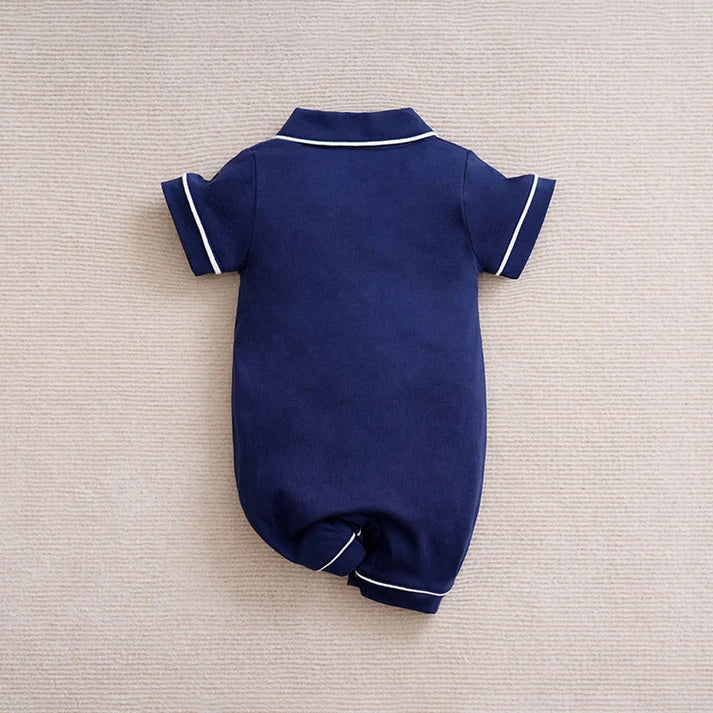 Comfy Cotton Baby Dark Blue Sleeping Romper
