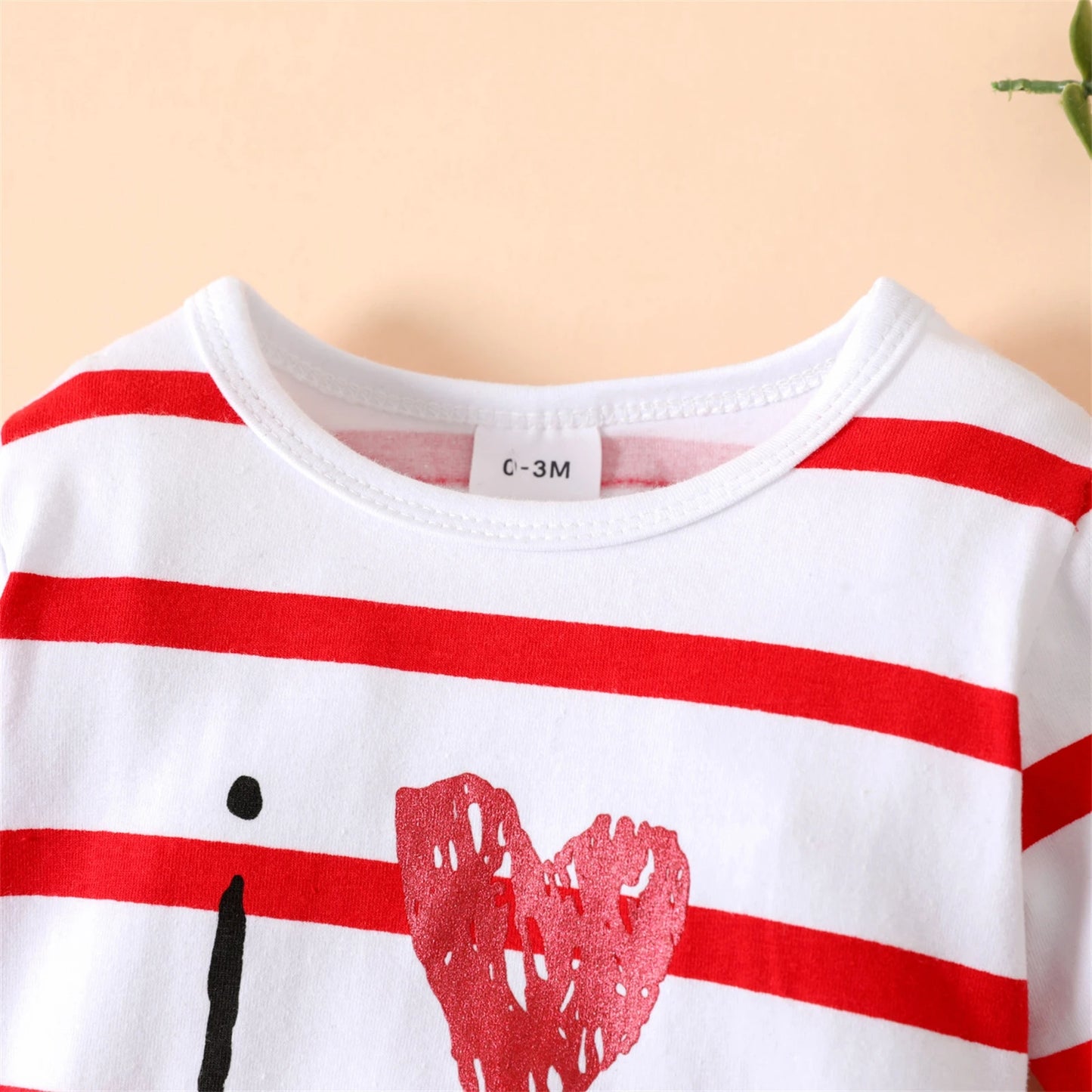 Baby Heart Letter Print Long-sleeve Jumpsuit