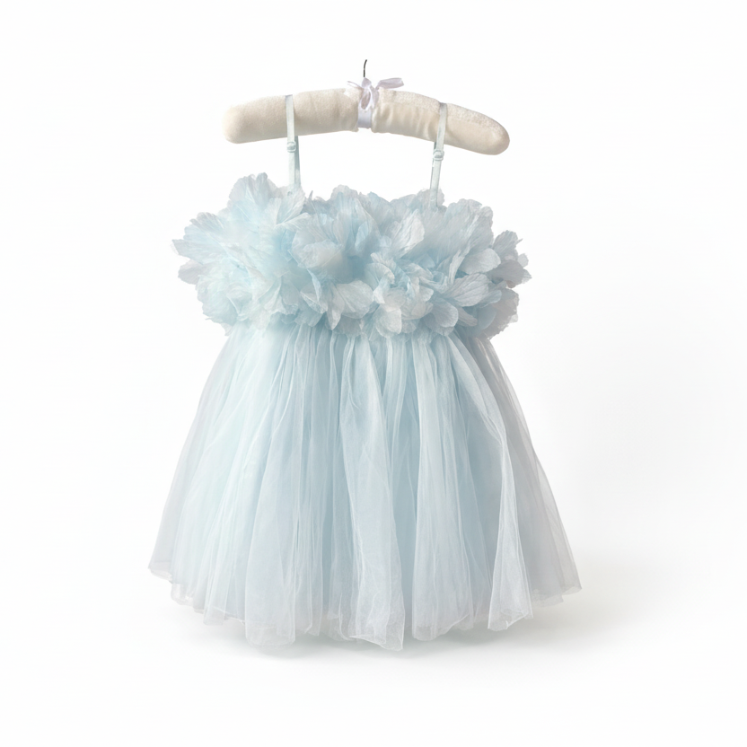 MiniMoccs Little Princess Ice Blue Petal Dress(042LR)