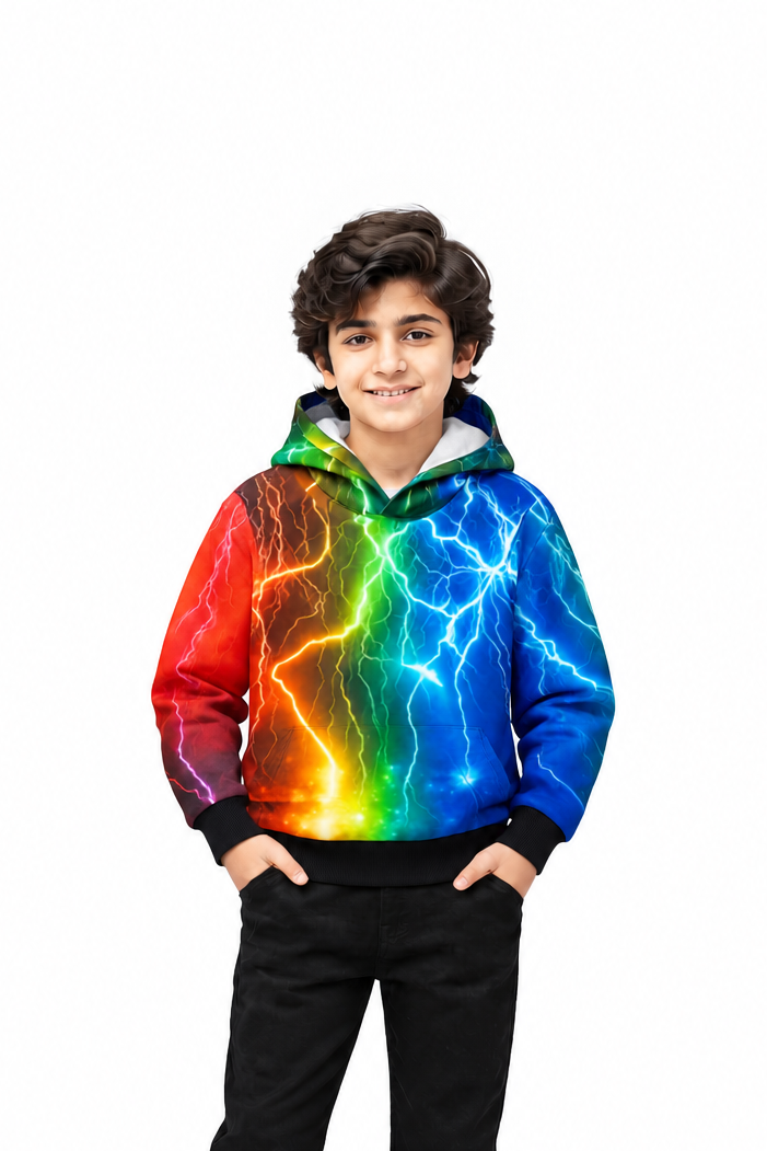 Boys Lightning Graphic Hoodie Sweatshirt