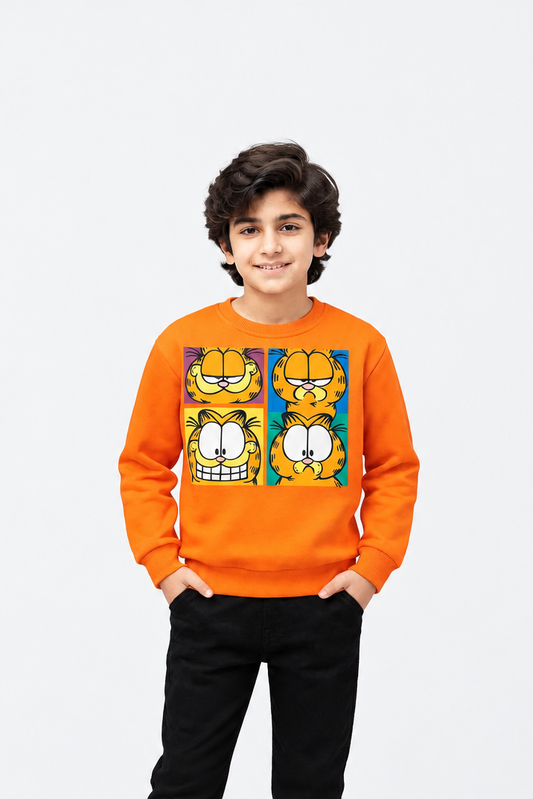 Boys Bright Orange Kids Sweatshirt