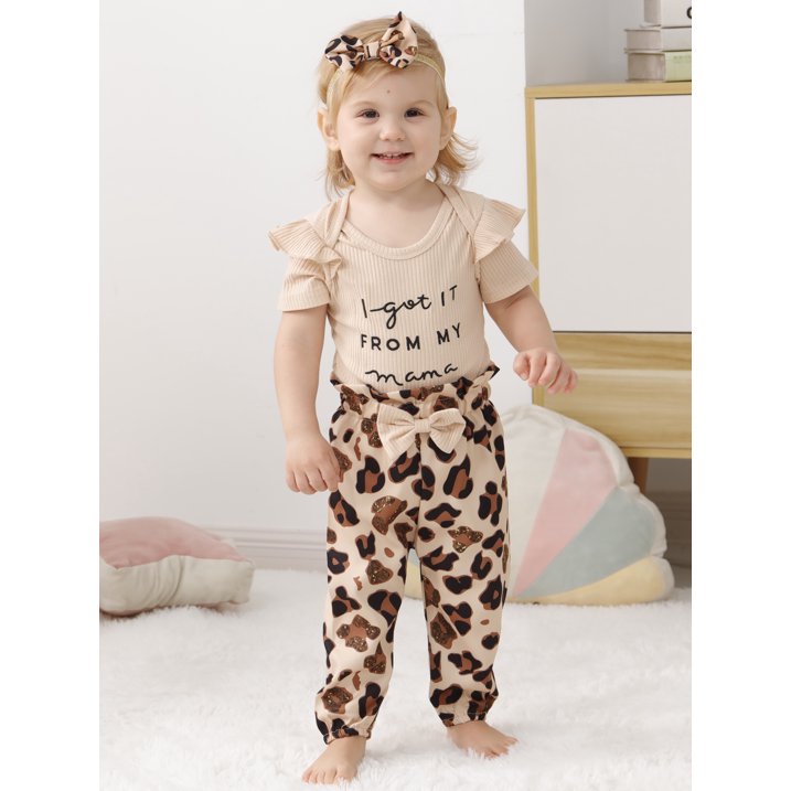 Baby Girls Clothes Long Sleeve Romper Jumpsuit Pants Outfit Set