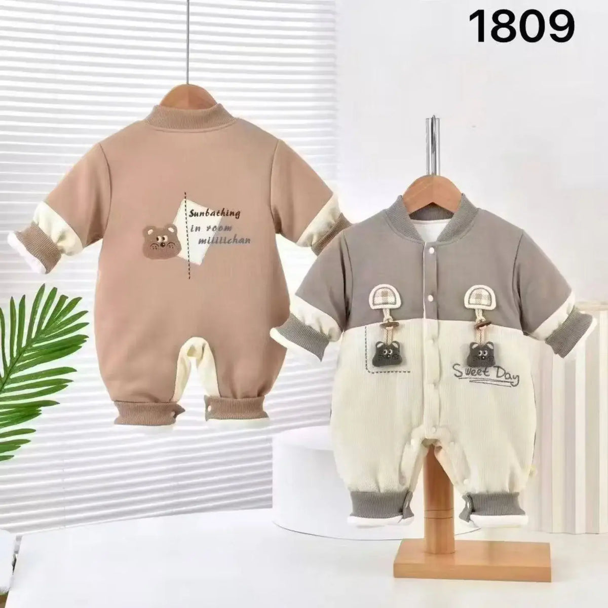 Adorable Baby winter warm triple coated romper