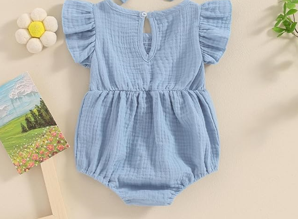 Ruffle Sleeveless Romper