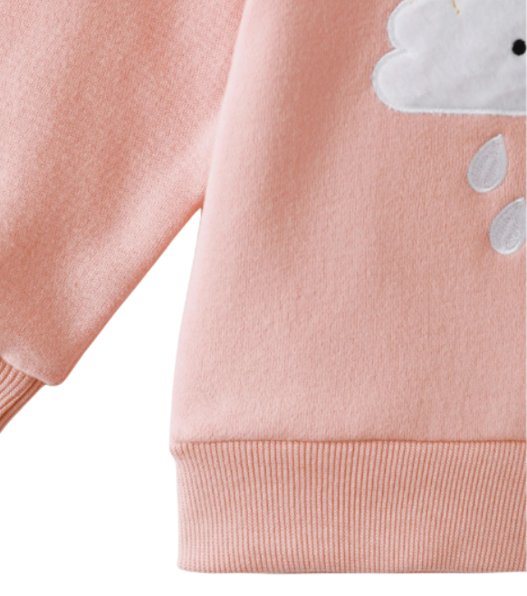 Winter Cloud Embroidered Long-sleeve Pullover Sweatshirt