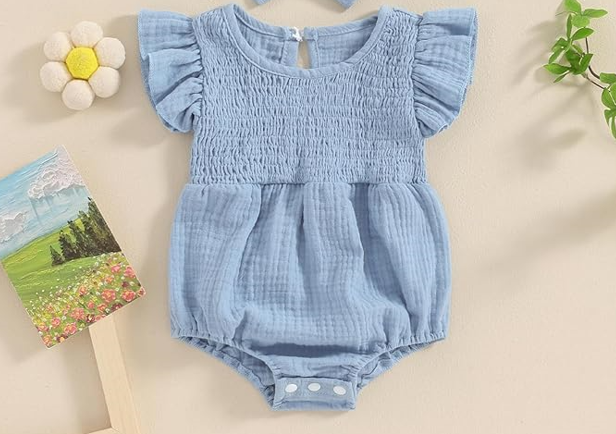 Ruffle Sleeveless Romper