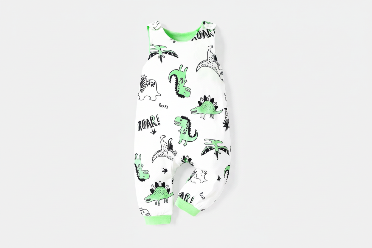 Baby  sleeveless Dino Jumpsuit