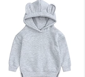 Winter Kids Solid Cotton Hoodie Sweatshirt