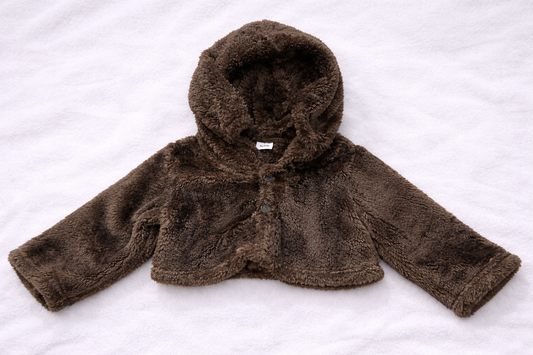 Cozy Faux Fur Hooded Jacket for Babies & Toddlers Plush Winter Outerwear