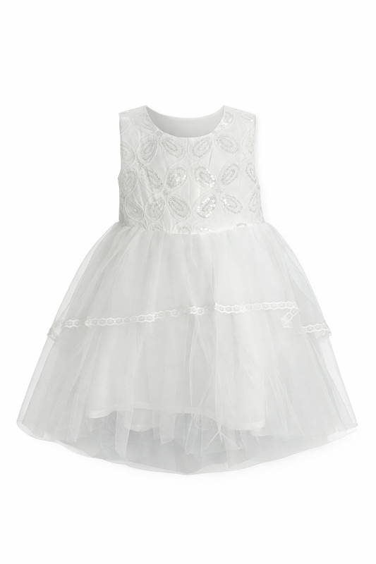 Aadorable White sitara Frock