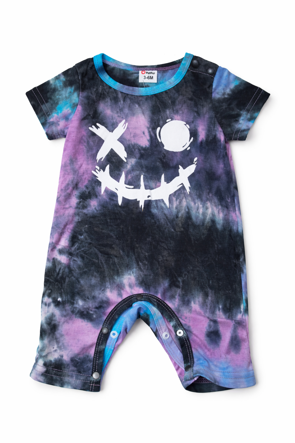 Tie Dye Round Neck Romper