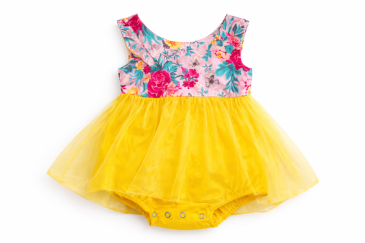 Baby Girl  Bowknot mesh romper