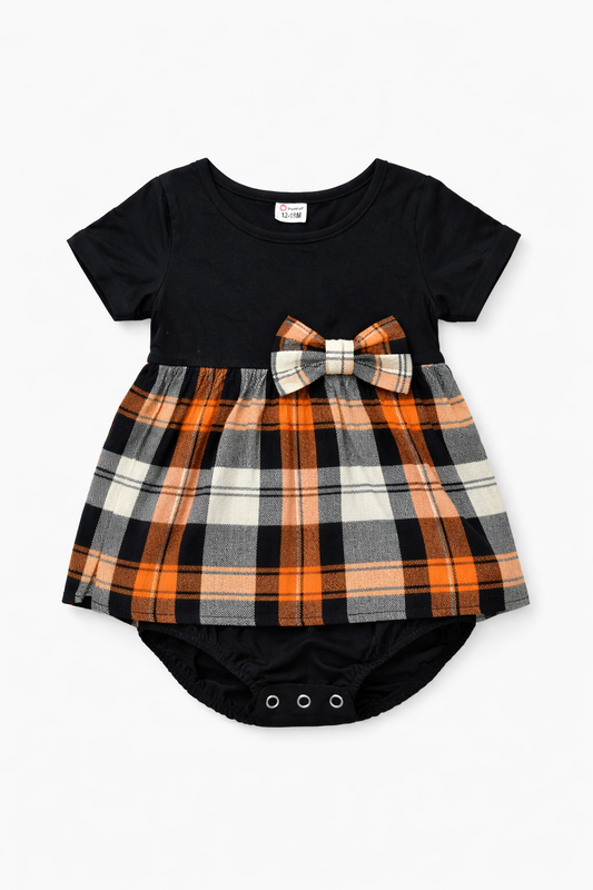 Baby girl front floral ruffle trim romper