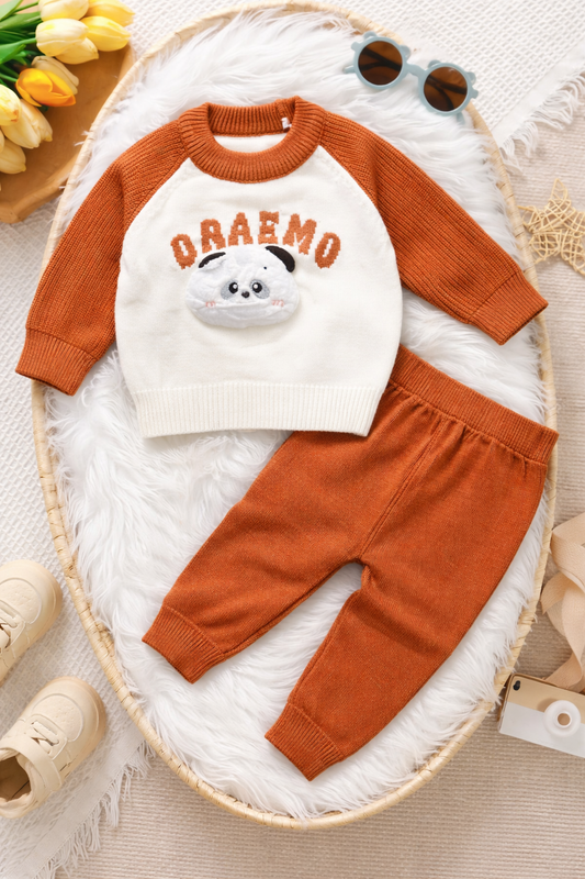 Baby Winter Warm Knit Sweater & Pants Set