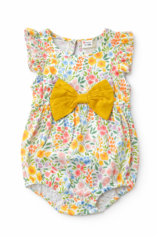 Baby Girl Cute Flutter Sleeve Romper