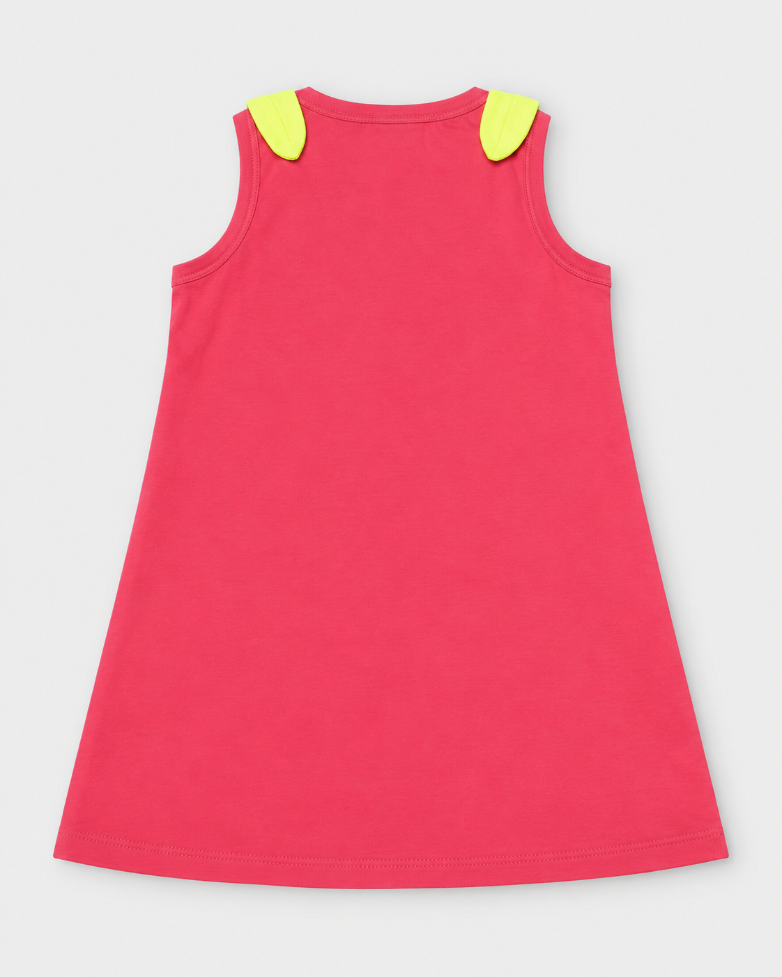 Girls Red Sleeveless Cartoon Puppy Strawberry Dress