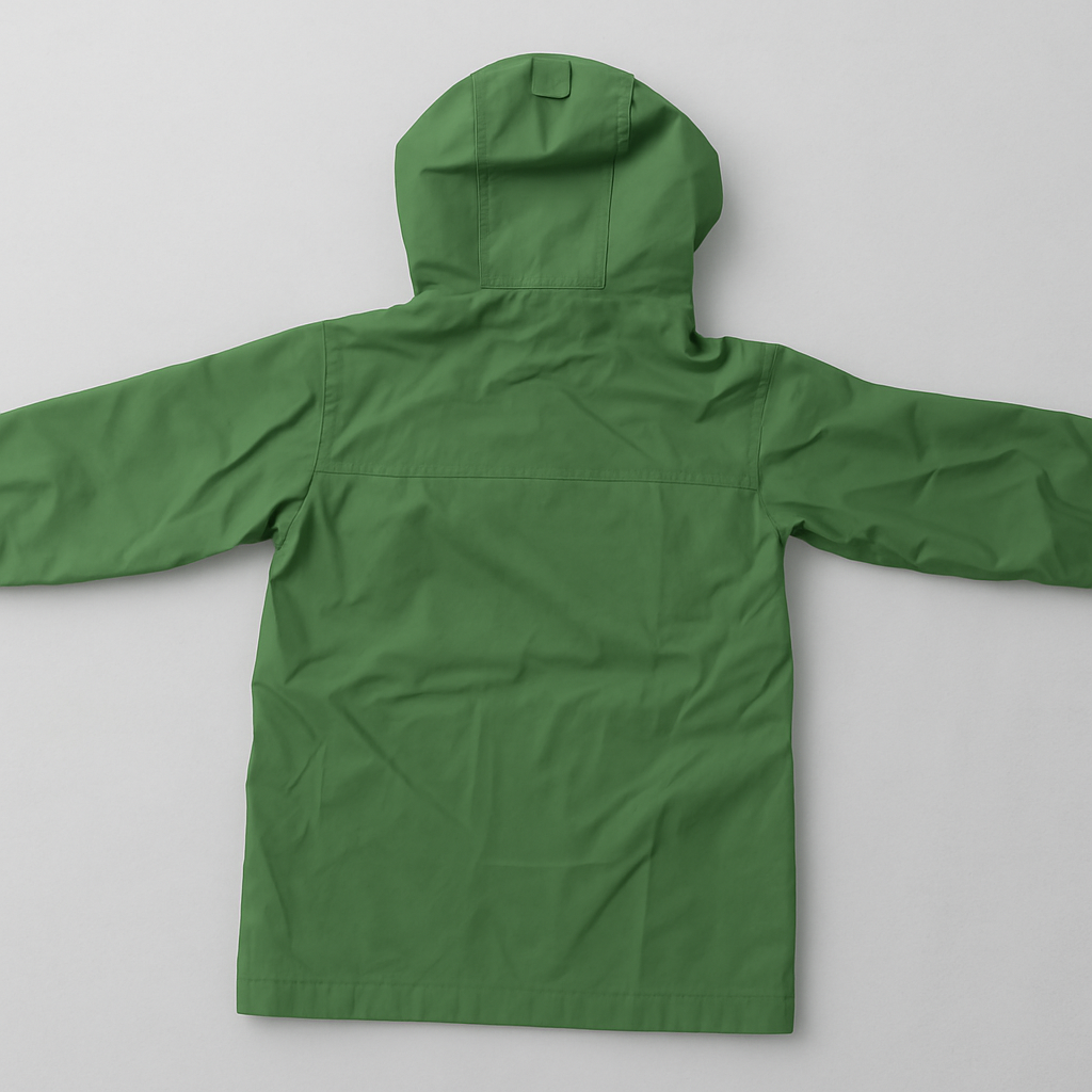 Kids Hooded Windbreaker Rain Jacket – Olive Green