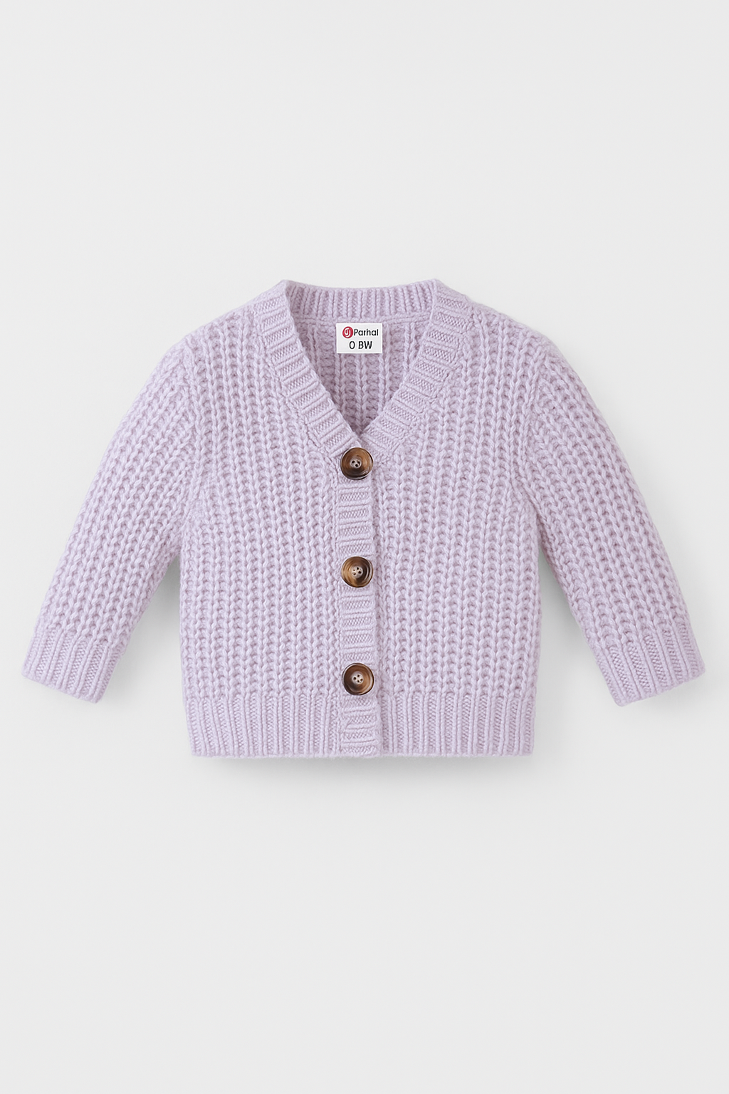 Lilac Knitted Baby Cardigan