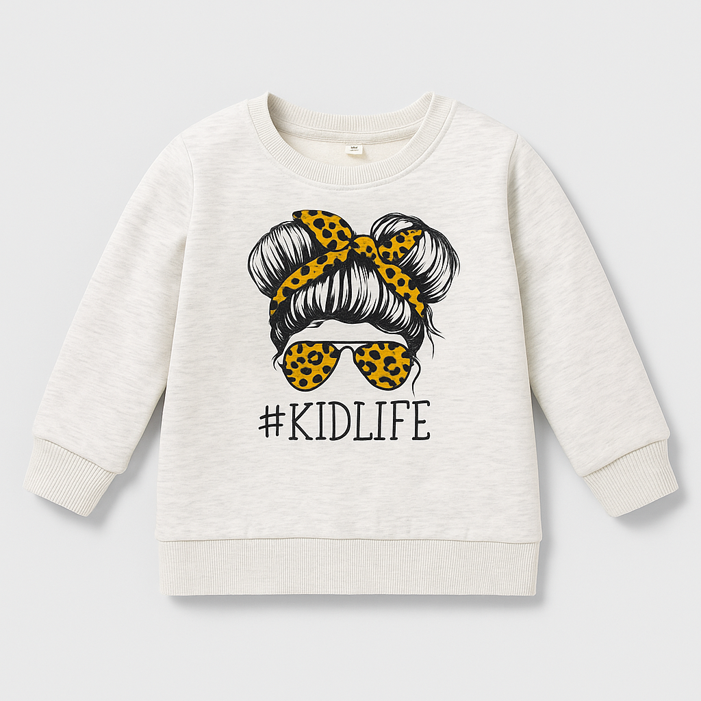 Toddler KidLife Leopard Print Graphic Sweatshirt