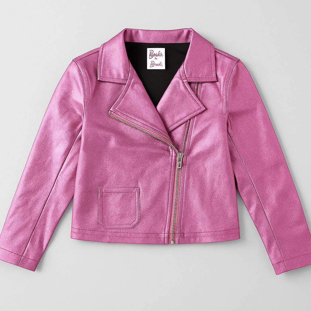 Moto Jacket with Logo Back Print