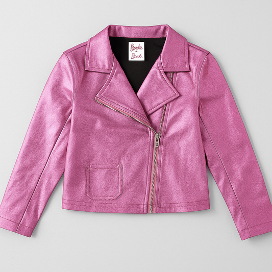 Moto Jacket with Logo Back Print