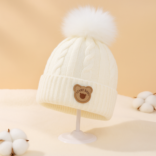 Cozy Winter Knitted Cap with Pom Pom