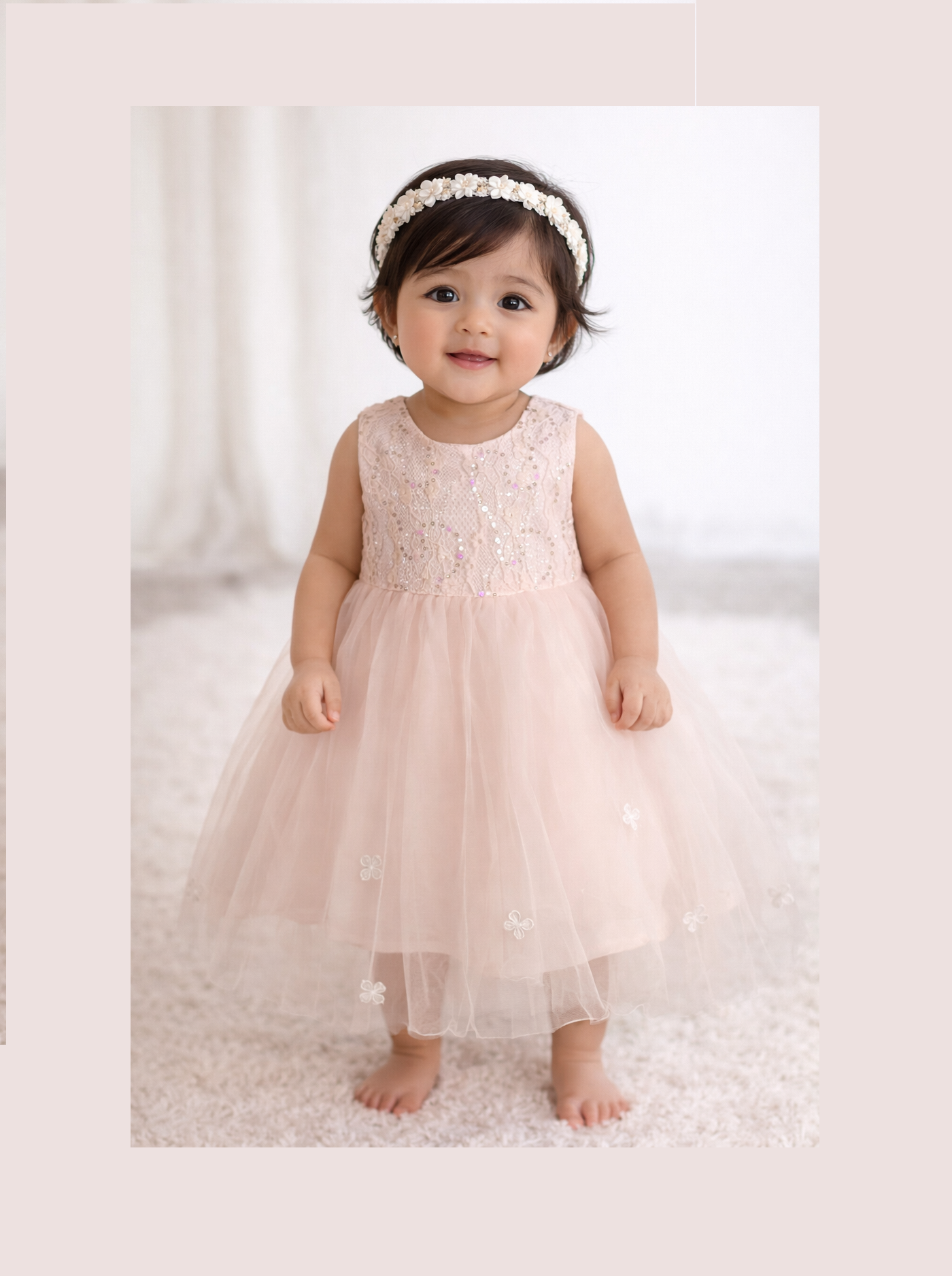 Adorable Pink sitara Frock