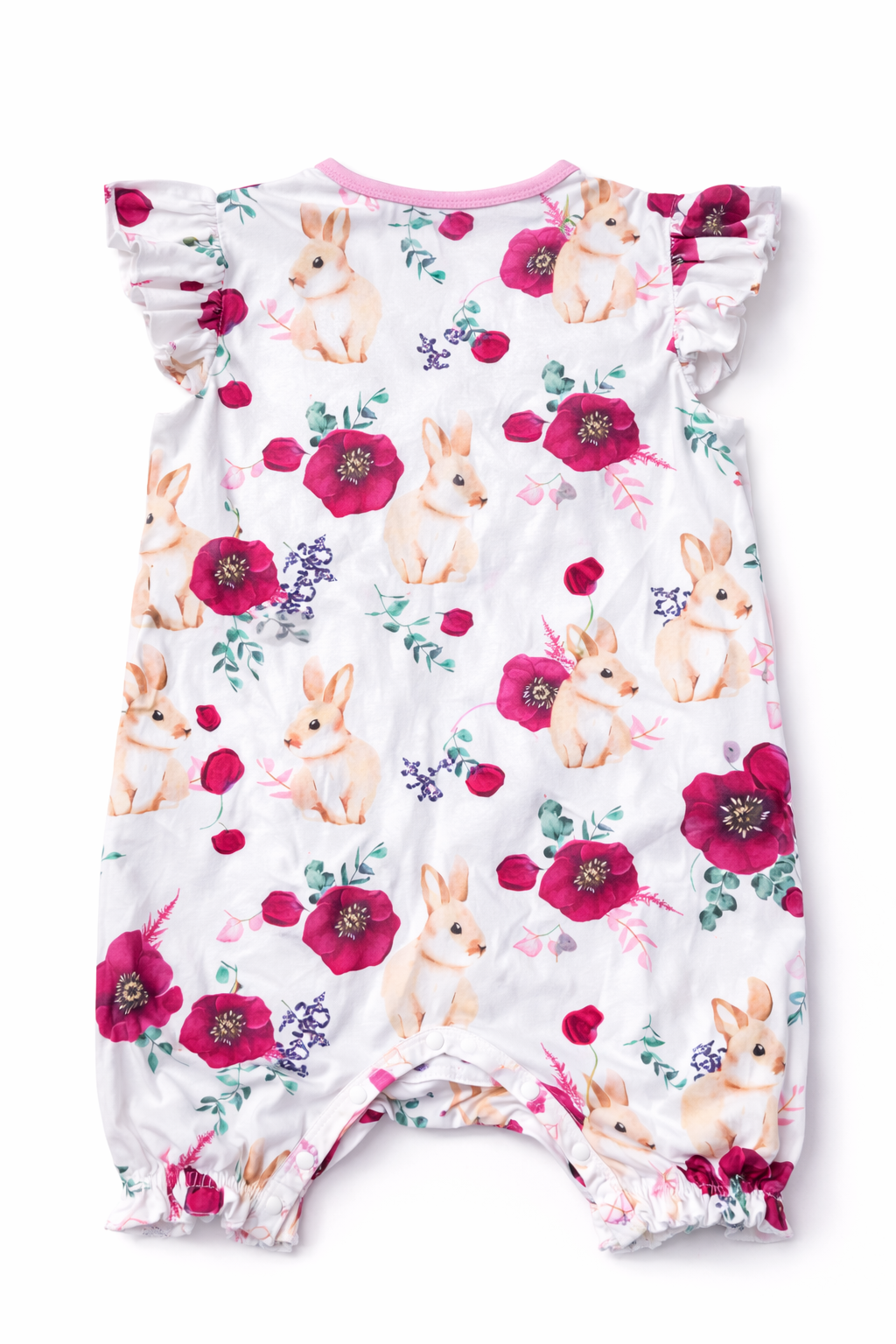 Girl animal Print ruffel Ribbed  Romper