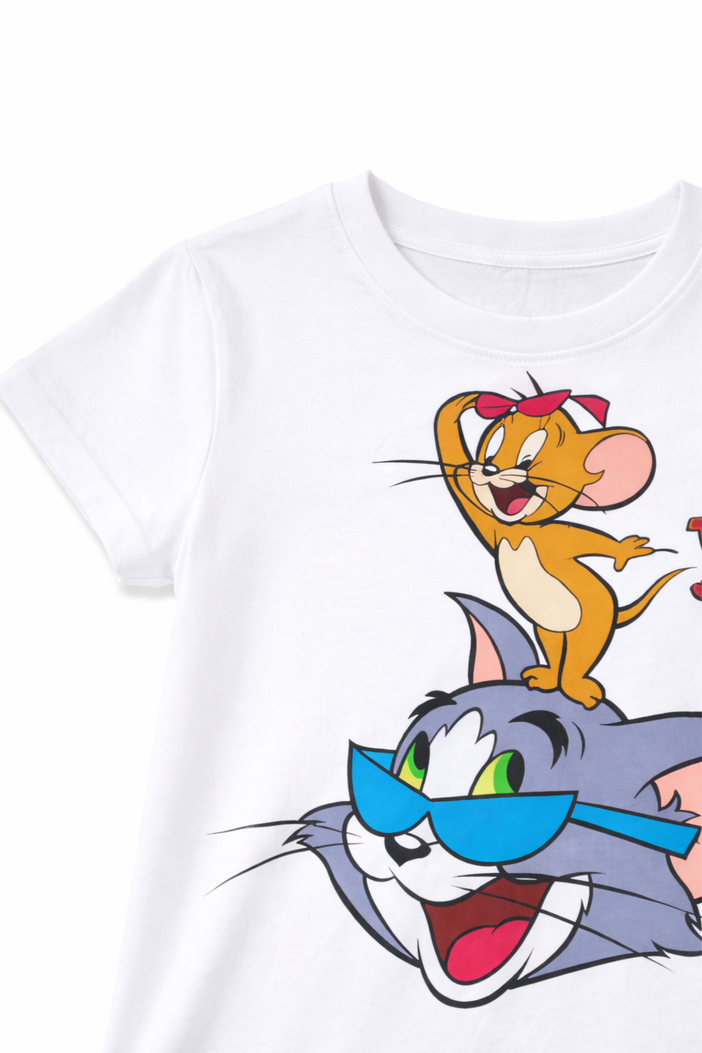 Tom and Jerry Baby Boy Character Print Tee White