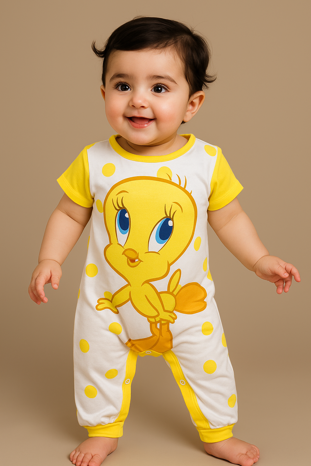 Baby looney tunes half sleeve romper