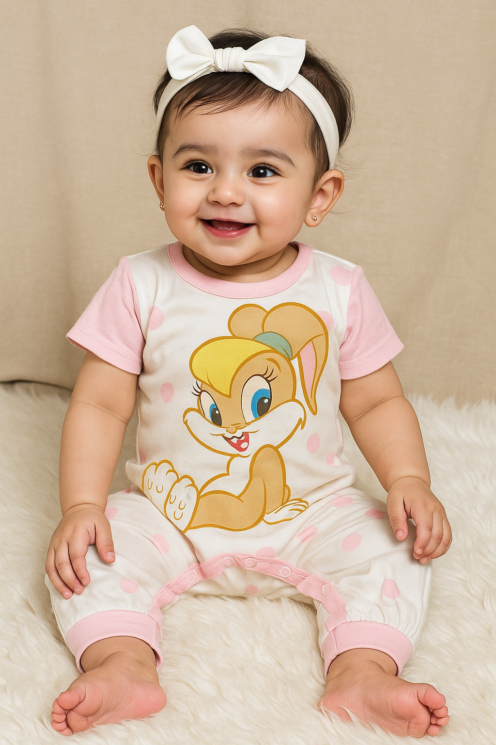 Baby looney tunes half sleeves romper