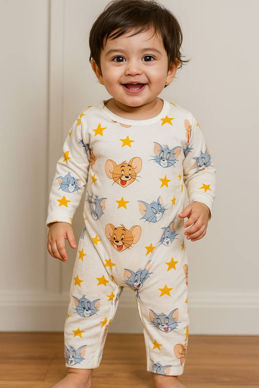 Baby Tom and jerry full sleeves romper