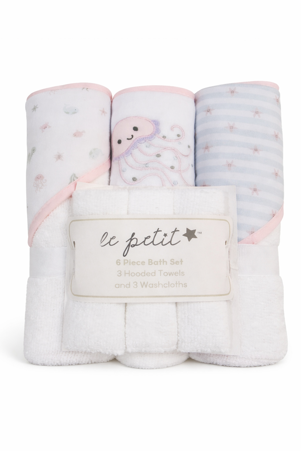 Le petit:  Girl's 6 Piece bath set "Sea World"(042Lh)