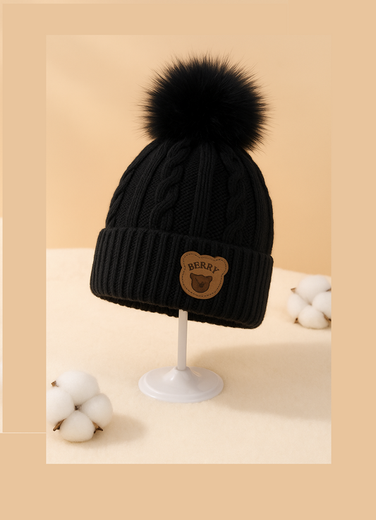 Cozy Winter Knitted Cap with Pom Pom