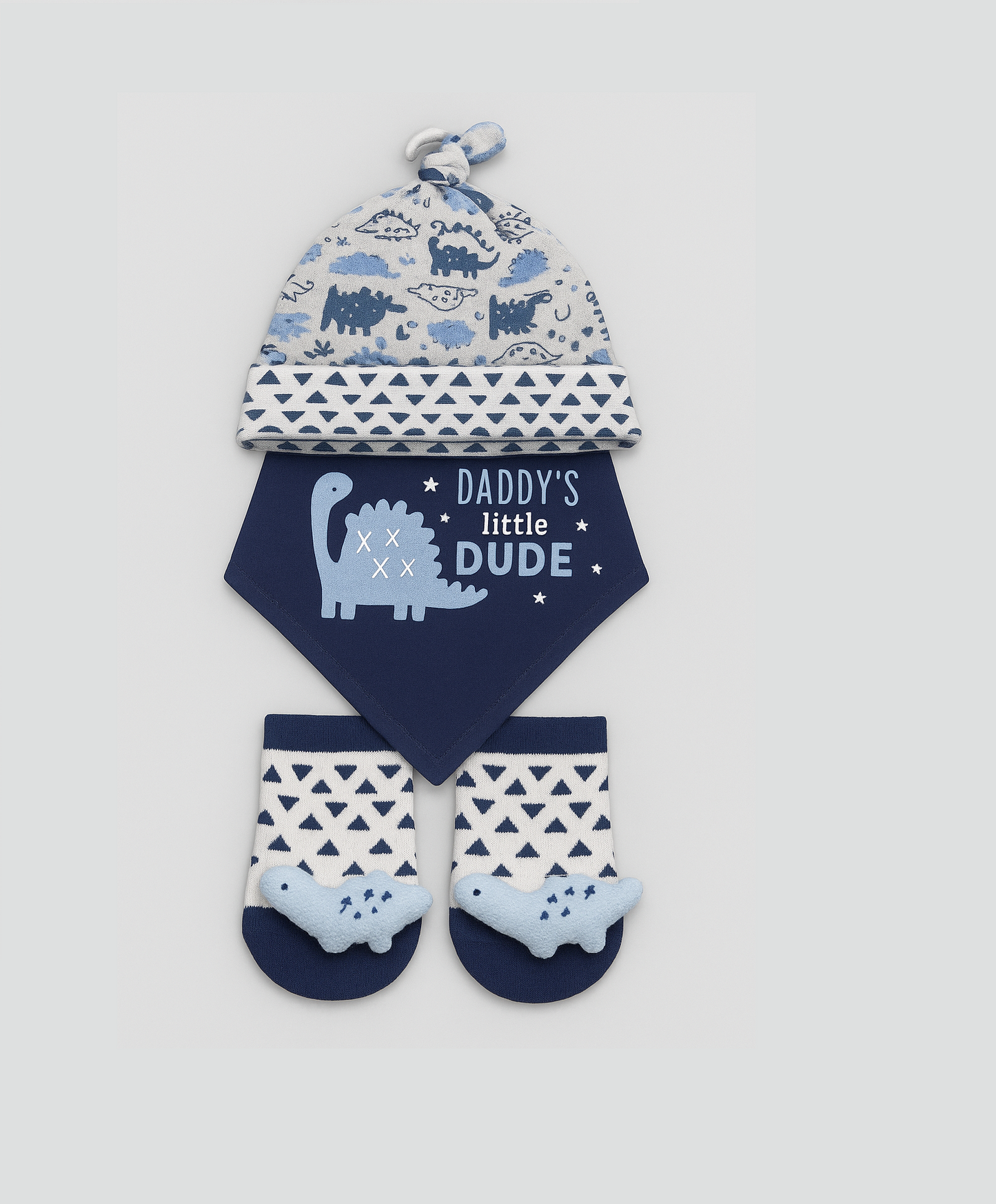 Baby Cap, Bib & Sock 6-9M 3 Pcs Set