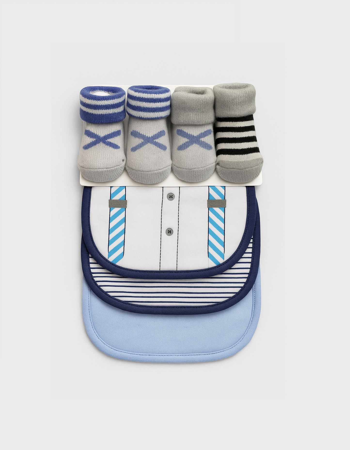 Fancy Bibs & Socks Set Gentelman