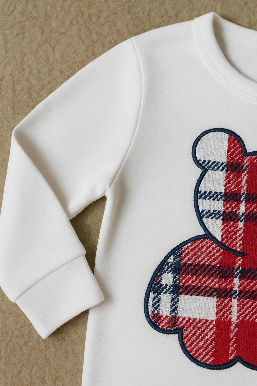 Bear Print Long-sleeve Jumpsuit