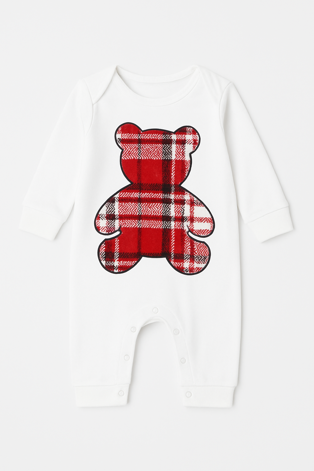 Bear Print Long-sleeve Jumpsuit