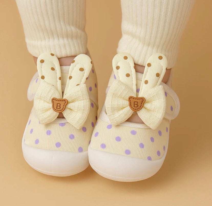 Baby Booties Check Bow Brown - Sunshine - S