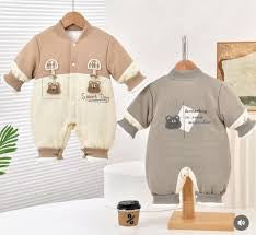 Adorable Baby winter warm triple coated romper