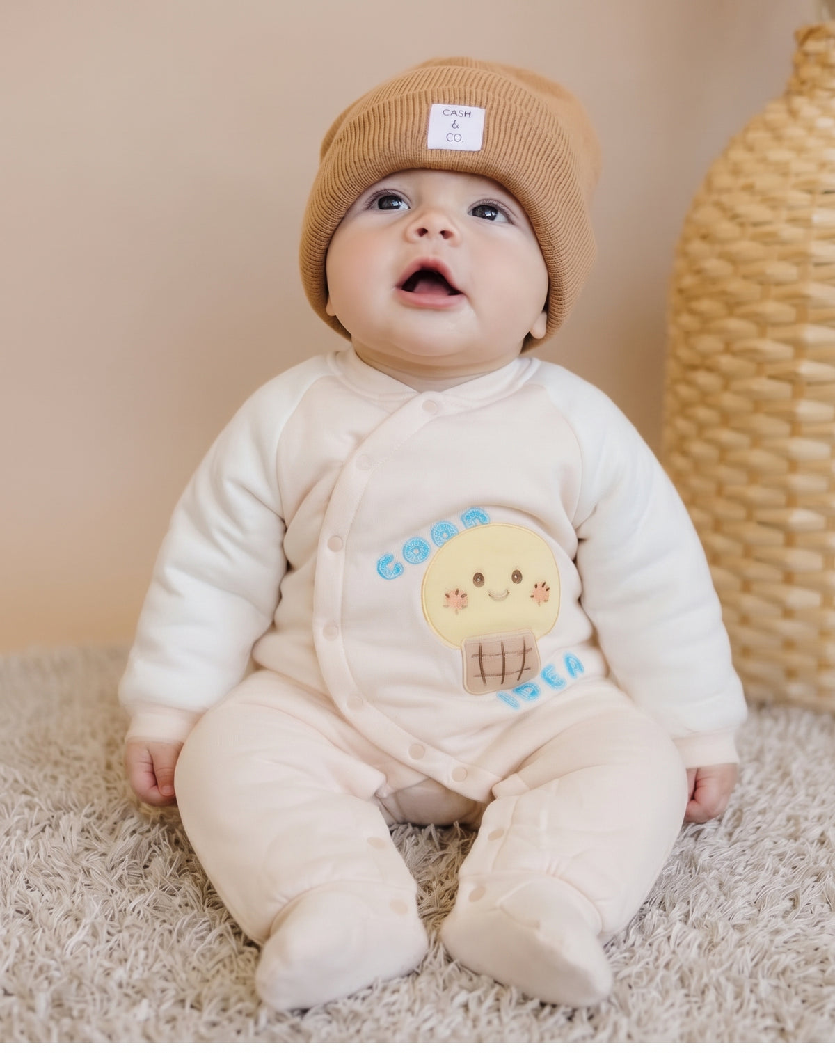 Baby winter warm Quilted coated romper