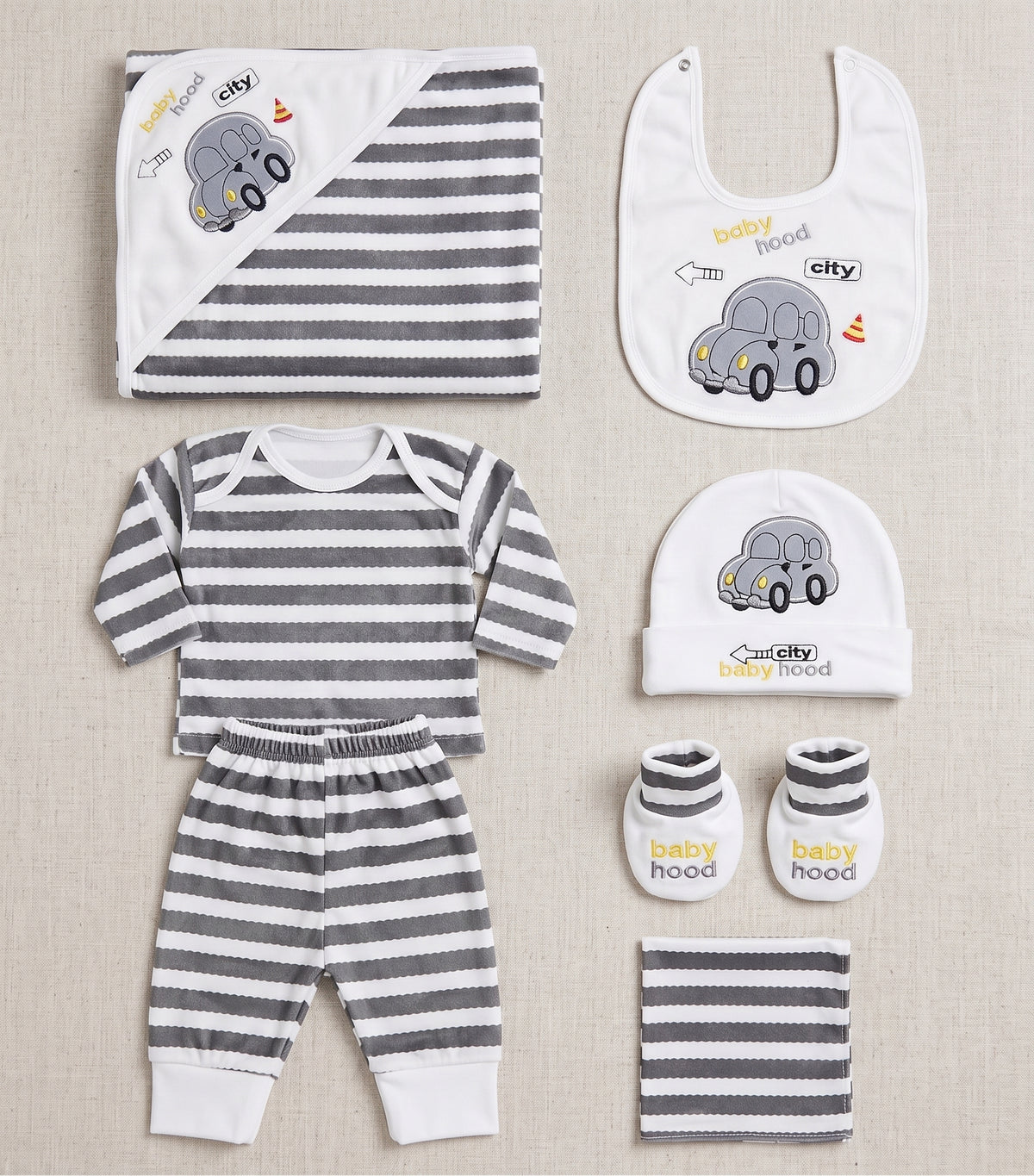 Baby Velvet Boy 7 Pieces Fleece Starter Set